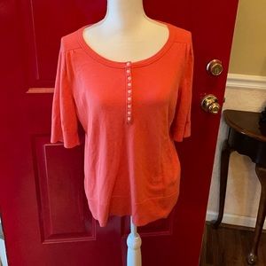 Eddie Bauer coral sweater sz l